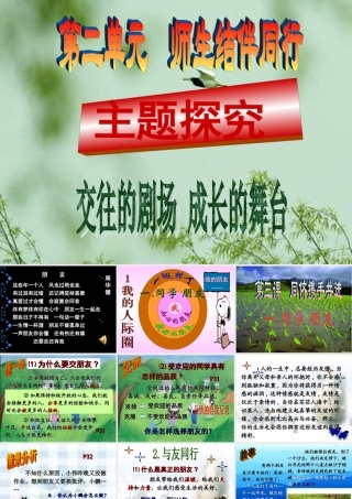 八年级思想品德上册 3.1同学 朋友课件 人教新课标版 课件