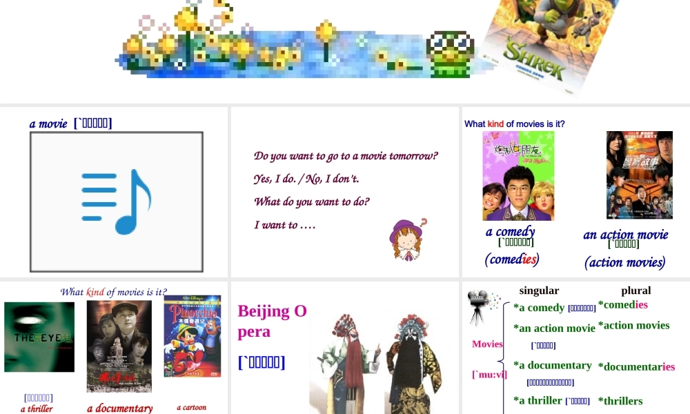 七年级英语Do you want to go to a movie 6课件新人教版 课件