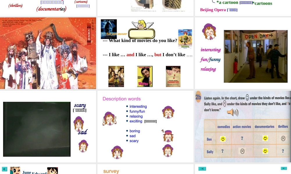 七年级英语Do you want to go to a movie 6课件新人教版 课件