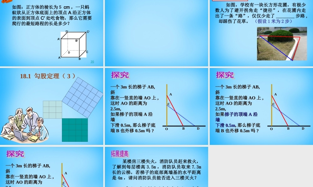 八年级数学下册 18.1.3 勾股定理应用课件 新人教版 课件