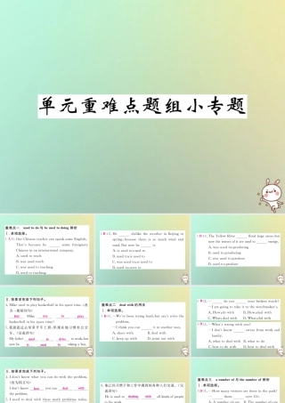 九年级英语全册 Unit 4 I used to be afraid of the dark单元重难点题组小专题课件 (新版)人教新目标版 课件