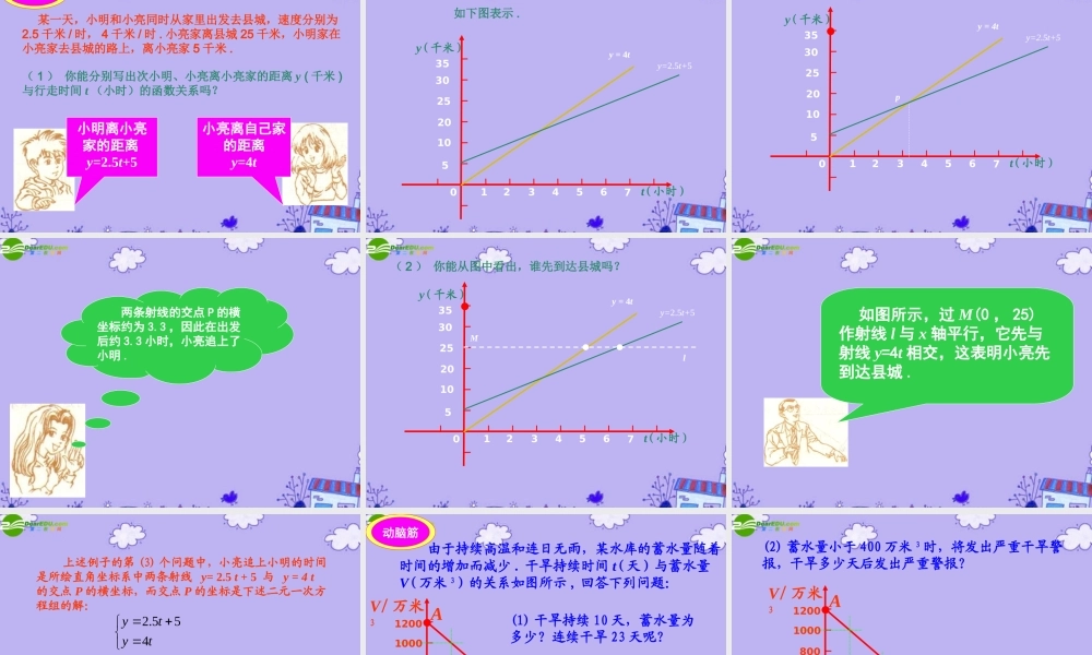 八年级数学上册 2.3 建立一次函数模型课件 湘教版 课件