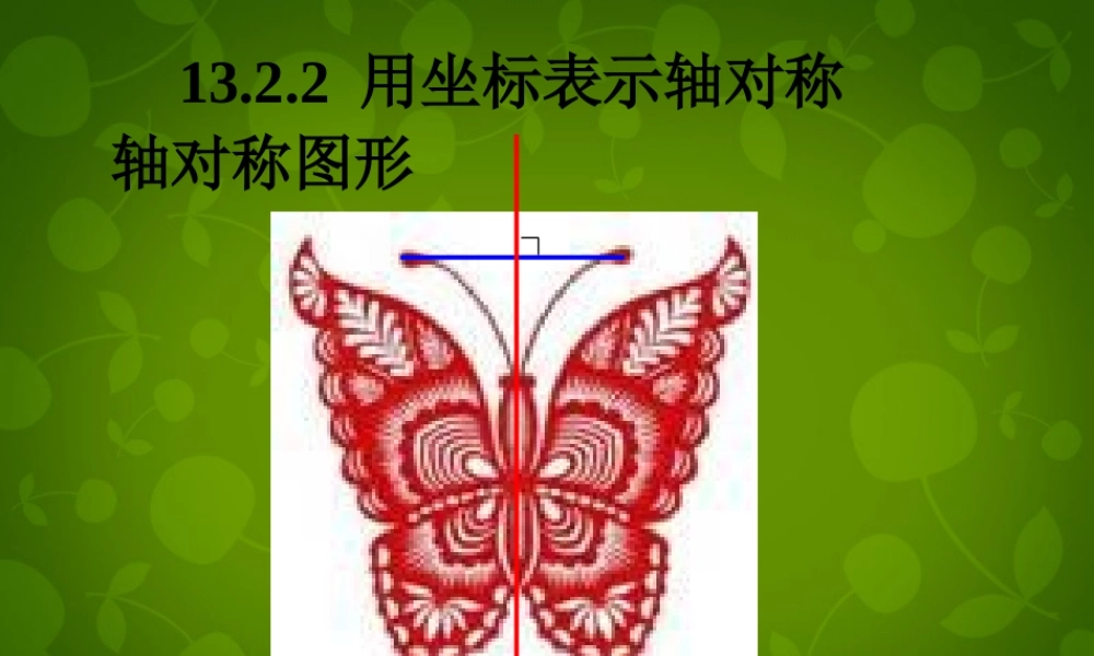 八年级数学上册(13.2.2 用坐标表示轴对称)课件 (新版)新人教版 课件