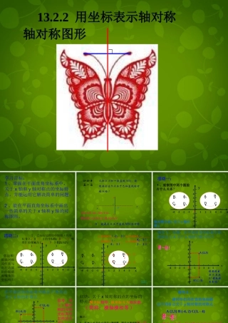 八年级数学上册(13.2.2 用坐标表示轴对称)课件 (新版)新人教版 课件