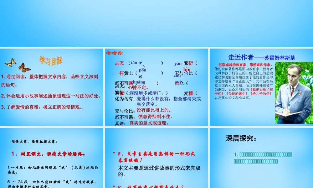 九年级语文上册 8 致女儿的信课件5 (新版)新人教版 课件