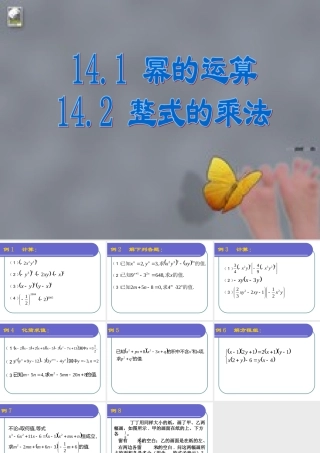 八年级数学幂的运算课件1华师版 课件
