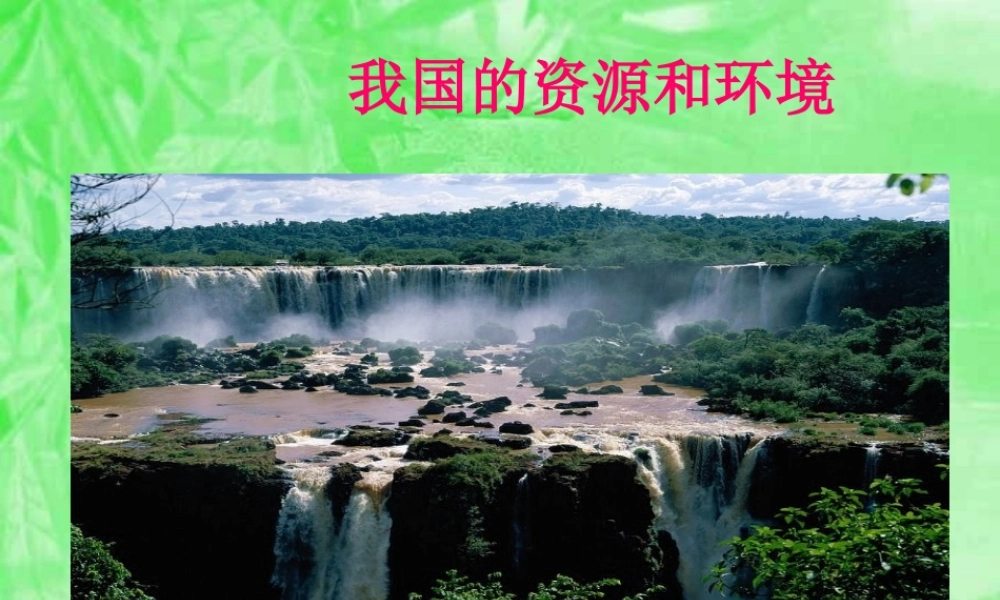 九年级政治我国的资源和环境 课件