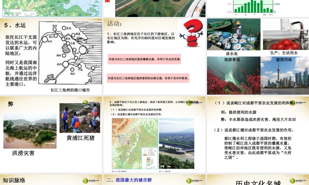 八年级地理下册 第七章 南方地区 第二节 鱼米之乡 ——长江三角洲地区课件 (新版)新人教版 课件