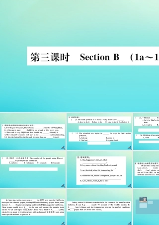 九年级英语全册 Unit 5 What are the shirts made of(第3课时)习题课件 (新版)人教新目标版 课件