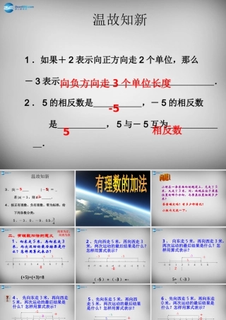 中学七年级数学上册(1.3.1 有理数的加法)课件 (新版)新人教版 课件