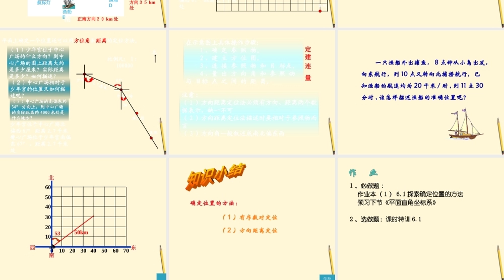 八年级数学上学期 6.1探索确定位置的方法课件 浙教版 课件
