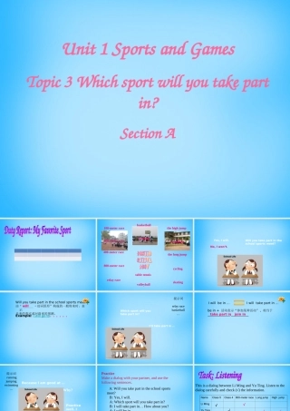 八年级英语上册(Unit 1 Sports and Games)课件 仁爱版 课件