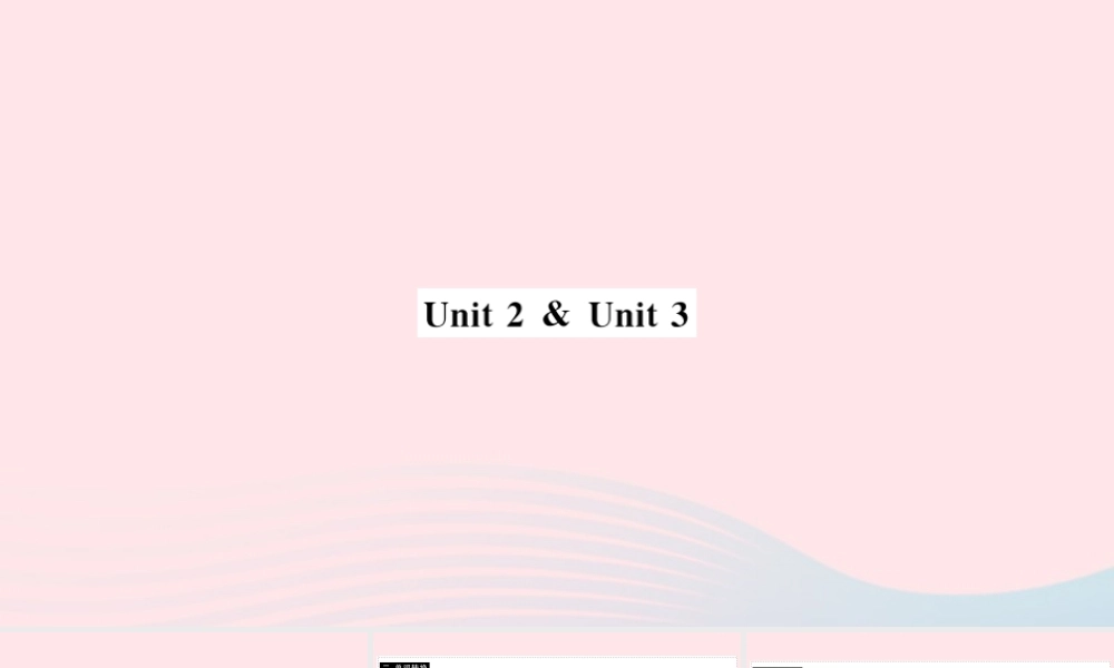七年级英语上册 Module 2 My family Unit 2 Unit 3(小册子)课件 (新版)外研版 课件