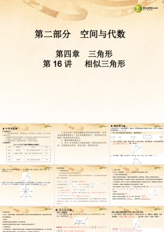 中考数学 第十六讲 相似三角形复习课件