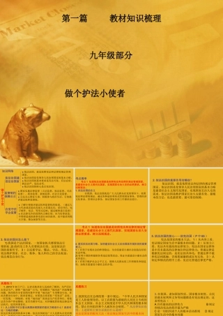 九年级政治 第九课 做个护法小使者总结复习 课件 陕教版 课件