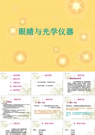 八年级物理眼睛与光学仪器课件沪粤版 课件