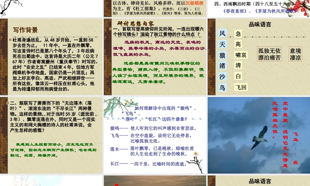 七年级语文上册 (登高)课件 沪教版 课件