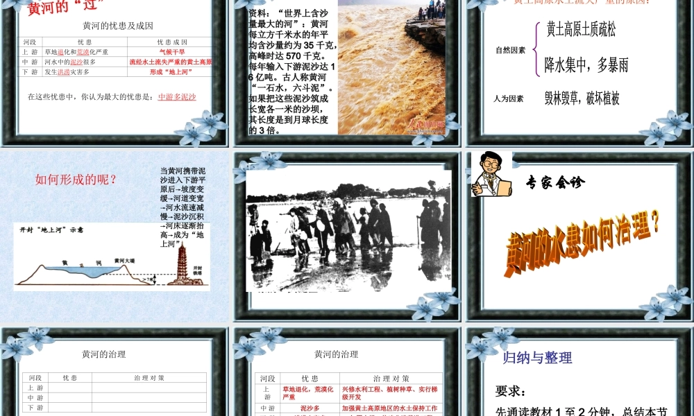 山东地区地理学科人教新课标八年级上册第二章第三节第二个标题黄河的治理课件 山东省八年级地理学科第二章教案课件人教版 山东省八年级地理学科第二章教案课件人教版-2