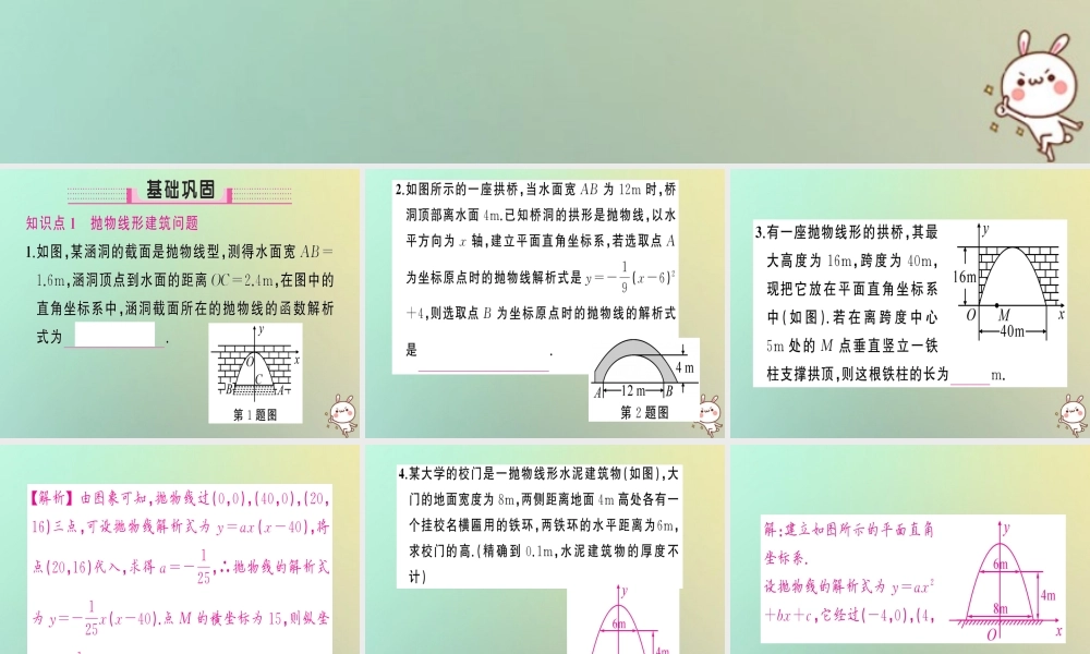 九年级数学上册 第二十二章 二次函数 223 实际问题与二次函数 第3课时 实际问题与二次函数(3)习题课件 (新版)新人教版 课件