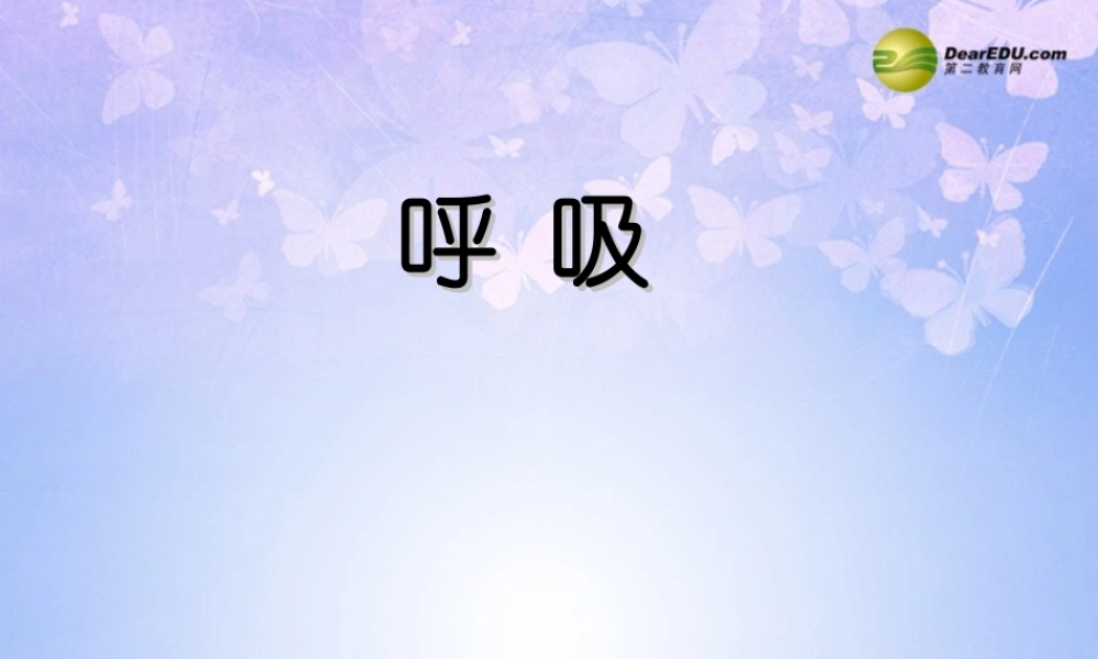 八年级生物上册 第三章 呼吸课件 鲁科版 课件