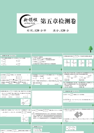 八年级数学上册 第五章(二元一次方程组)检测卷作业课件 (新版)北师大版 课件