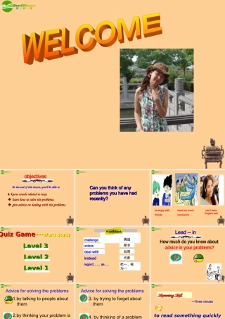 九年级英语 problems课件 人教新目标版 课件