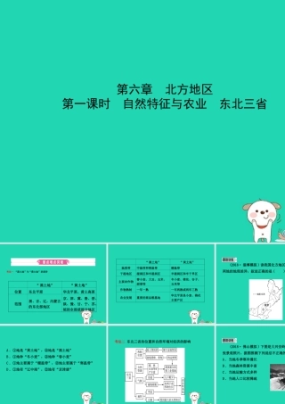 中考地理 七下 第六章 北方地区(第1课时)复习课件