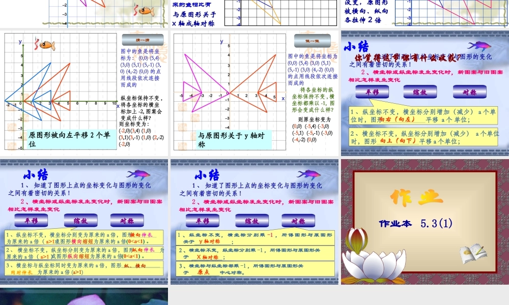 八年级数学上册变化的鱼课件1 北师大版 课件