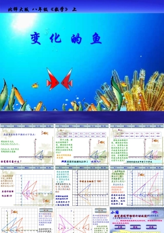 八年级数学上册变化的鱼课件1 北师大版 课件