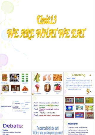新课标 人教版Unit13 We are what we eat 课件
