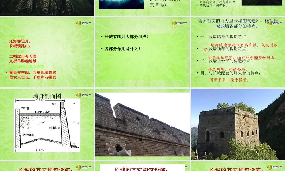 八年级语文上册(长城)课件2 苏教版 课件