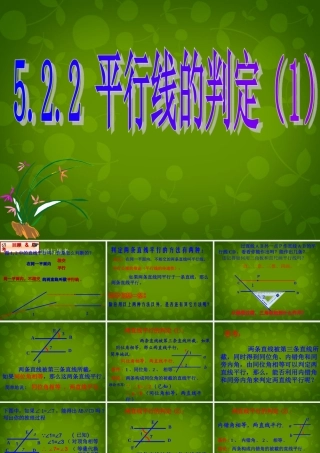 中学七年级数学下册(5.2.2 平行线的判定)课件1 (新版)新人教版 课件