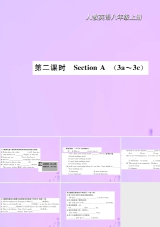 八年级英语上册 Unit 3 I am more outgoing than my sister(第2课时)Section A习题课件 (新版)人教新目标版 课件