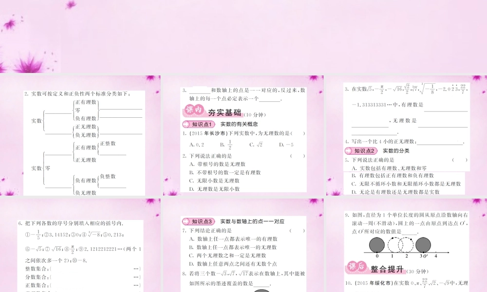 七年级数学下册 6.3 实数(第1课时)实数的概念及分类课件 (新版)新人教版 课件
