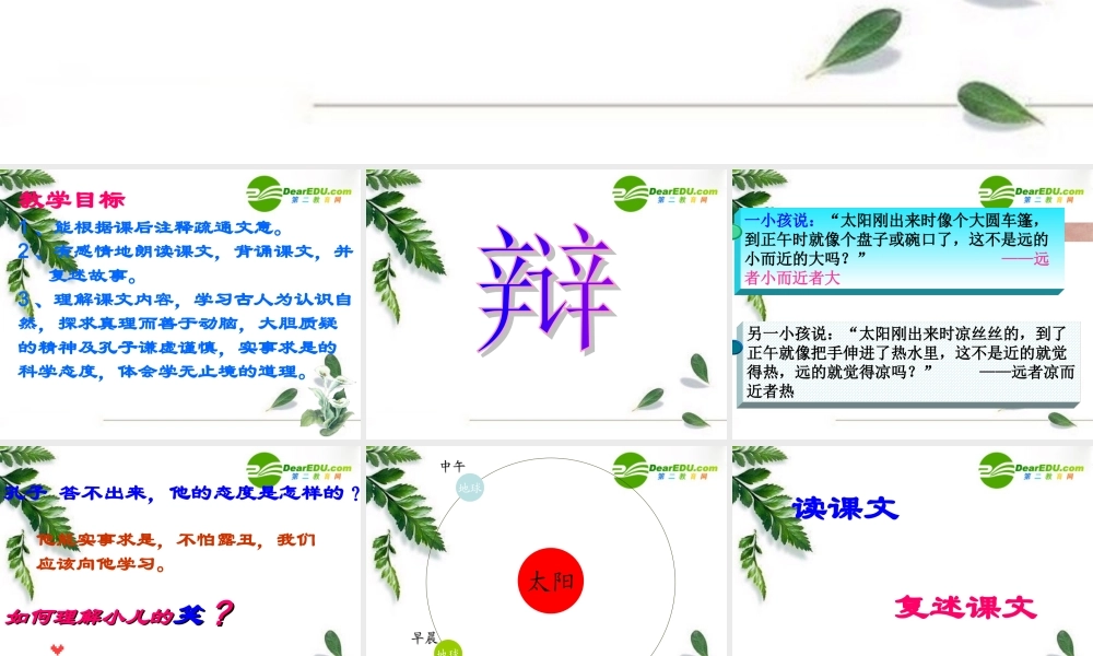 七年级语文上册课件：第七单元28(两小儿辩日)北京课改版 课件