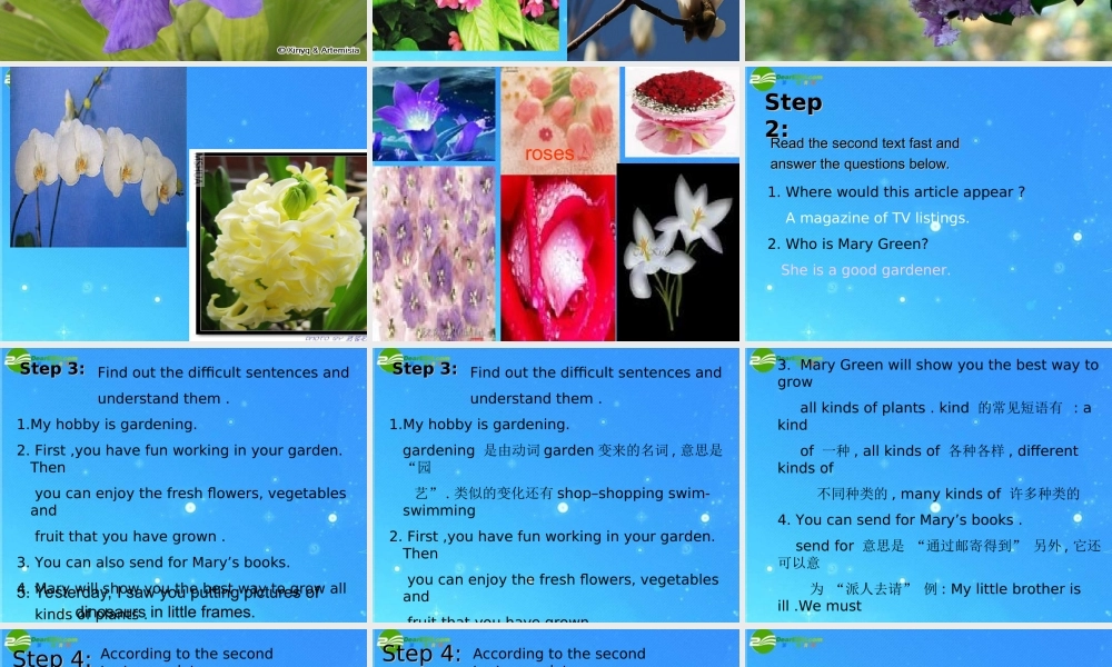 八年级英语上册 Unit 7 Enjoy Your Hobby Lesson 51 Different Hobbies课件 冀教版 课件