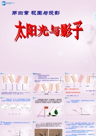 九年级数学上册 第四章 第二节 太阳光与影子的课件2 北师大版 课件