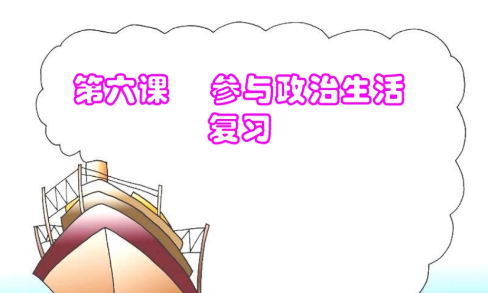 九年级政治 第六课依法参与政治生活复习课件 人教新课标版 课件