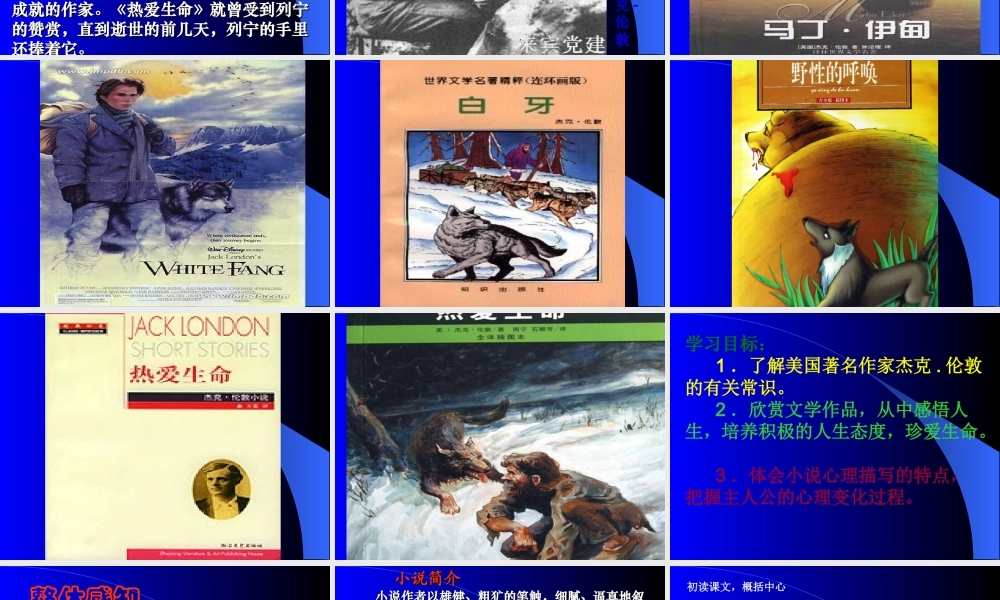 九年级语文上(热爱生命)课件1长春版 课件