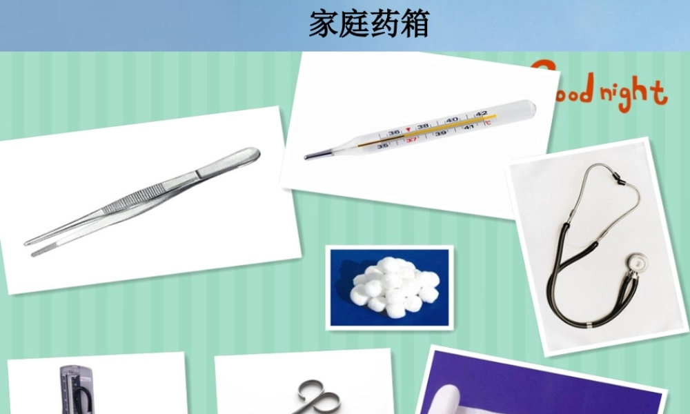 八年级生物下册 第8单元 健康地生活 第25章 第2节(关注家庭生活安全)家庭药箱素材 (新版)苏科版 素材