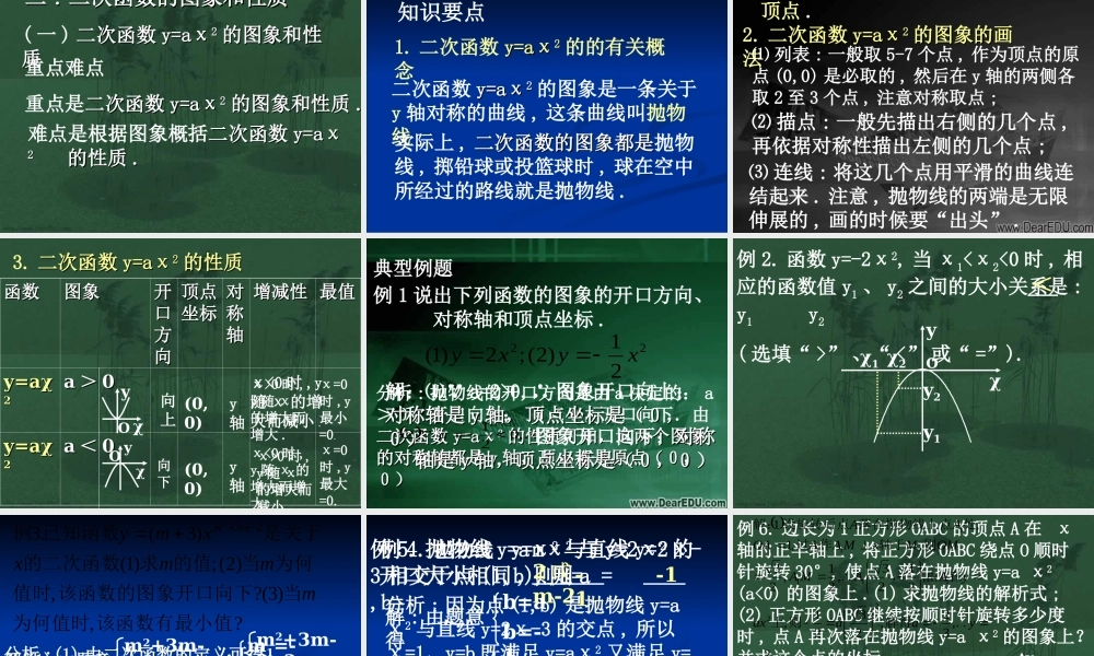 新课标中考数学复习课件 二次函数 课件
