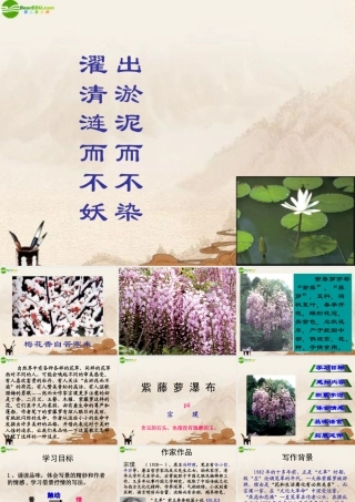 七年级语文上册 第四课(紫藤萝瀑布)课件 人教新课标版 课件