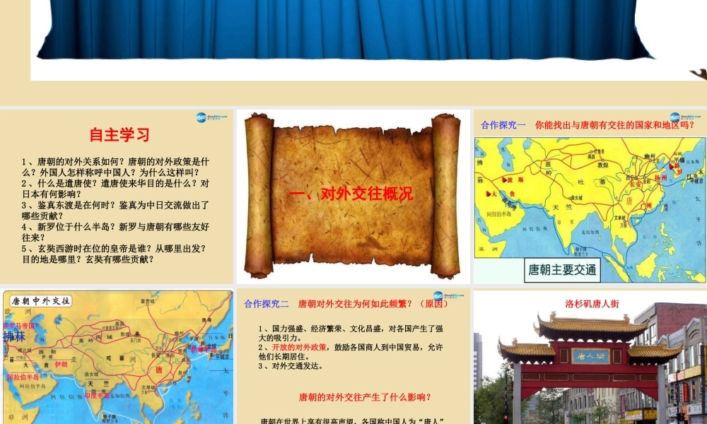 中考历史(唐朝的对外友好往来)复习课件3 课件