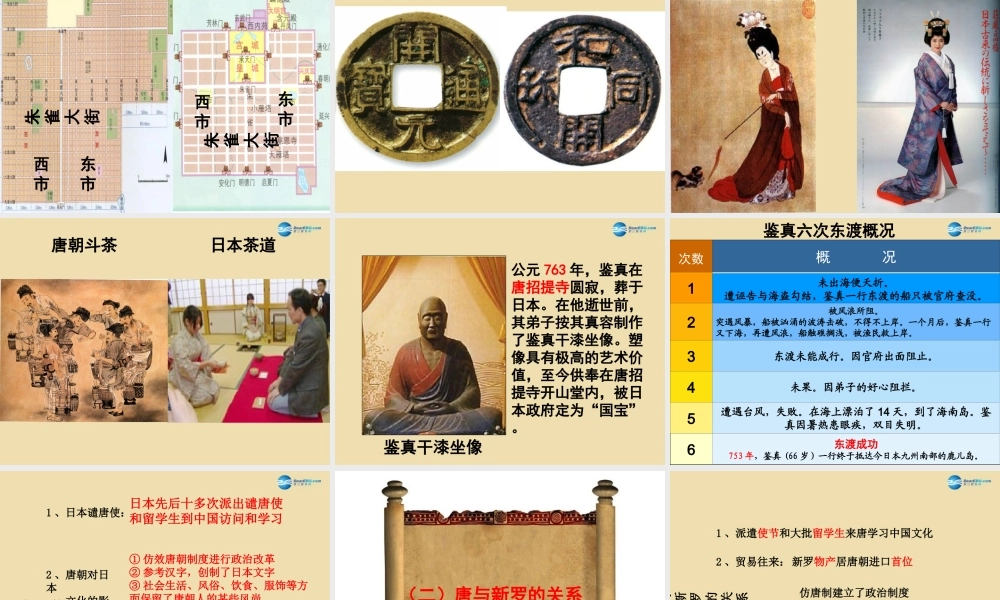 中考历史(唐朝的对外友好往来)复习课件3 课件