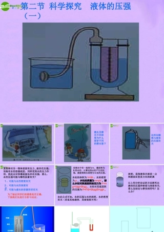八年级物理上册 科学探究 液体的压强课件1 沪科版 课件