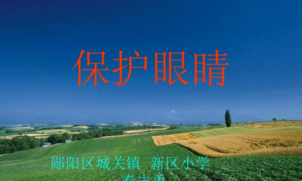 保护眼睛课件