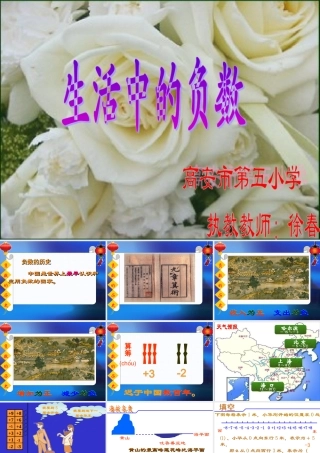 生活中的负数 (3)