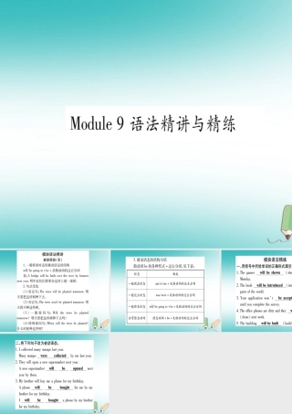 九年级英语上册 Module 9 Great inventions语法精讲与精练习题课件 (新版)外研版 课件