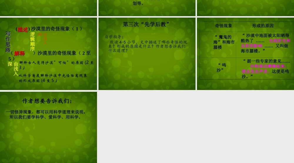 八年级语文下册 11 沙漠里的奇怪现象课件1 苏教版 课件