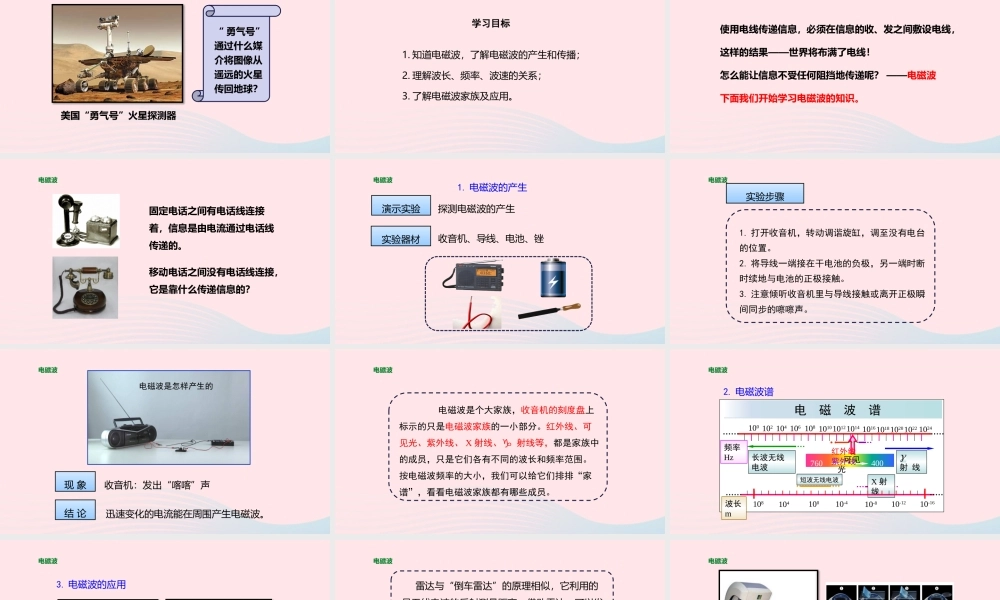 九年级物理全册 192 让信息飞起来课件(新版)沪科版 课件